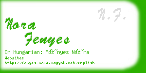 nora fenyes business card